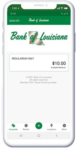 Mobile banking app